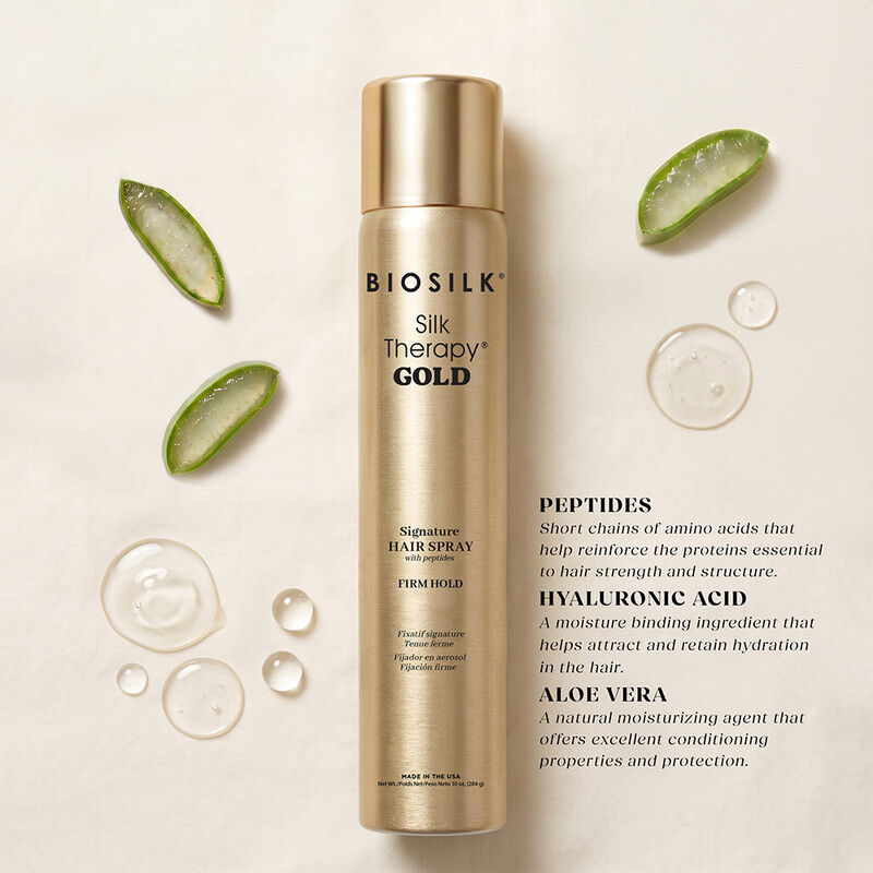 BioSilk Silk Therapy Gold Signature Hair Spray, , large image number null